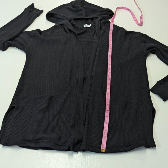 Splendid Size Small Open Black Hooded Cardigan - Picture 13 of 14